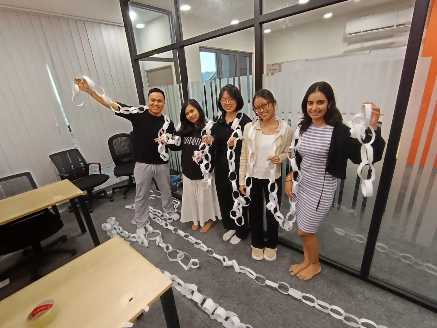 Participants completing a collaborative workshop activity